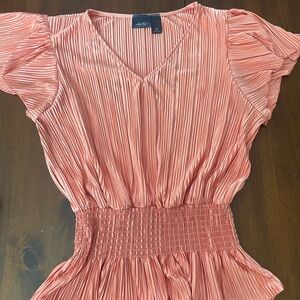 Daytrip Coral Pleated Women's Blouse